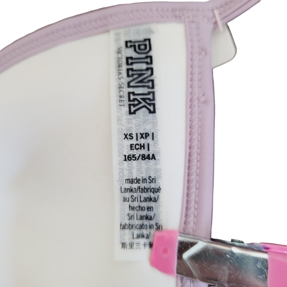 NEW PINK Victoria's Secret push up padded bikini swimsuit top XS - Picture 4 of 5